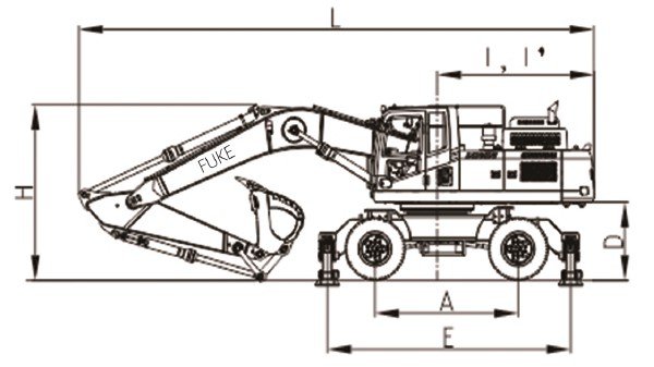 Wheeled Excavator, FK320-9L